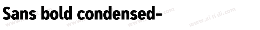 Sans bold condensed字体转换